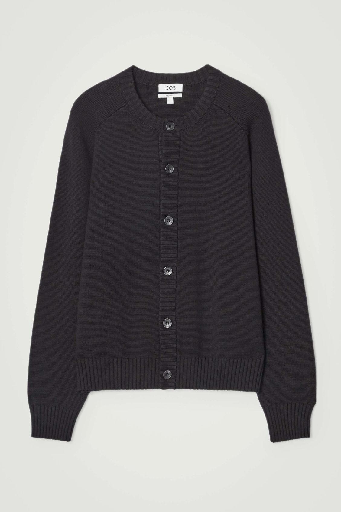 COS Wool-blend Crew-neck Cardigan in Blue for Men | Lyst