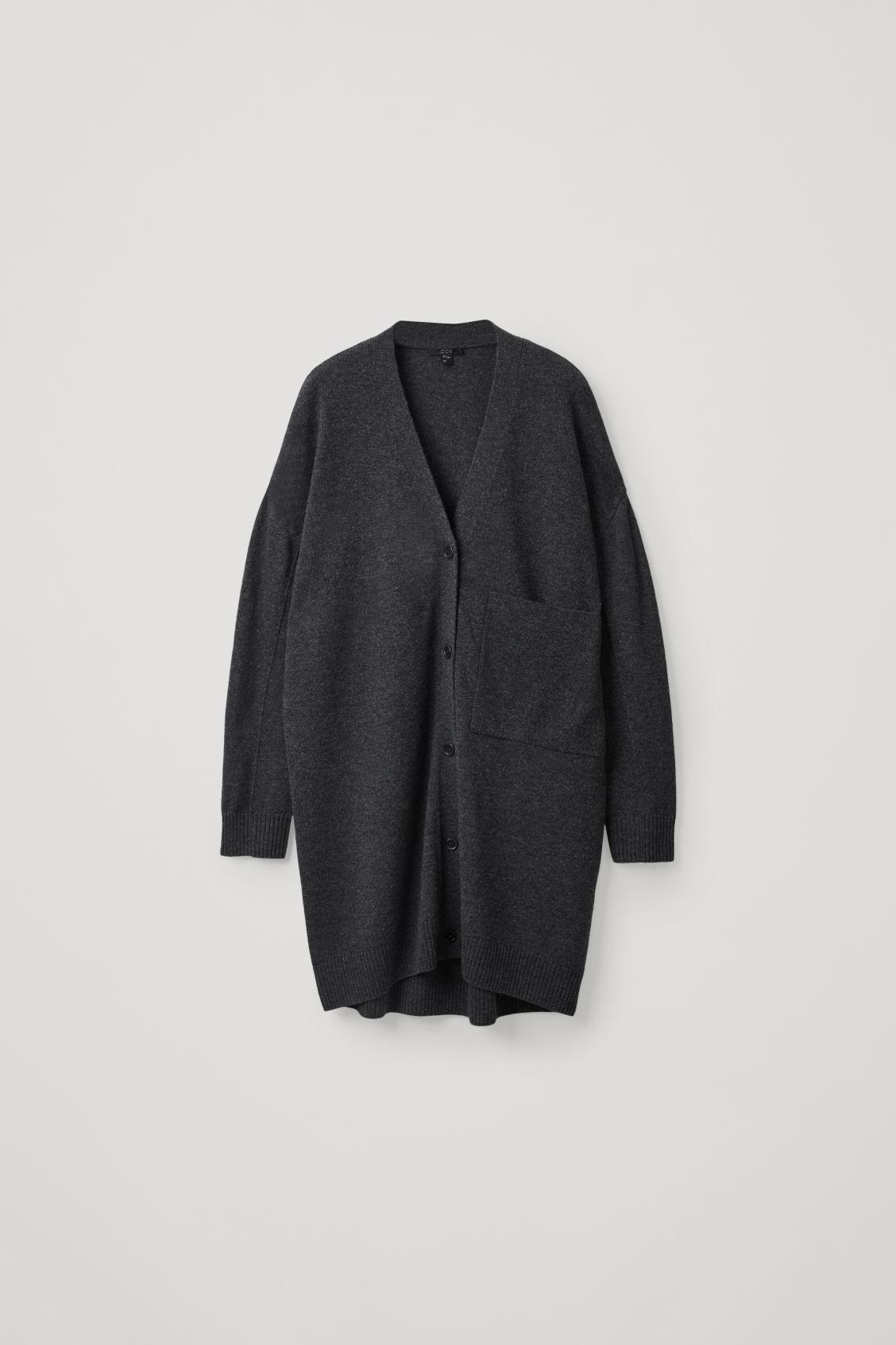 Grey lambswool cardigan Clearance