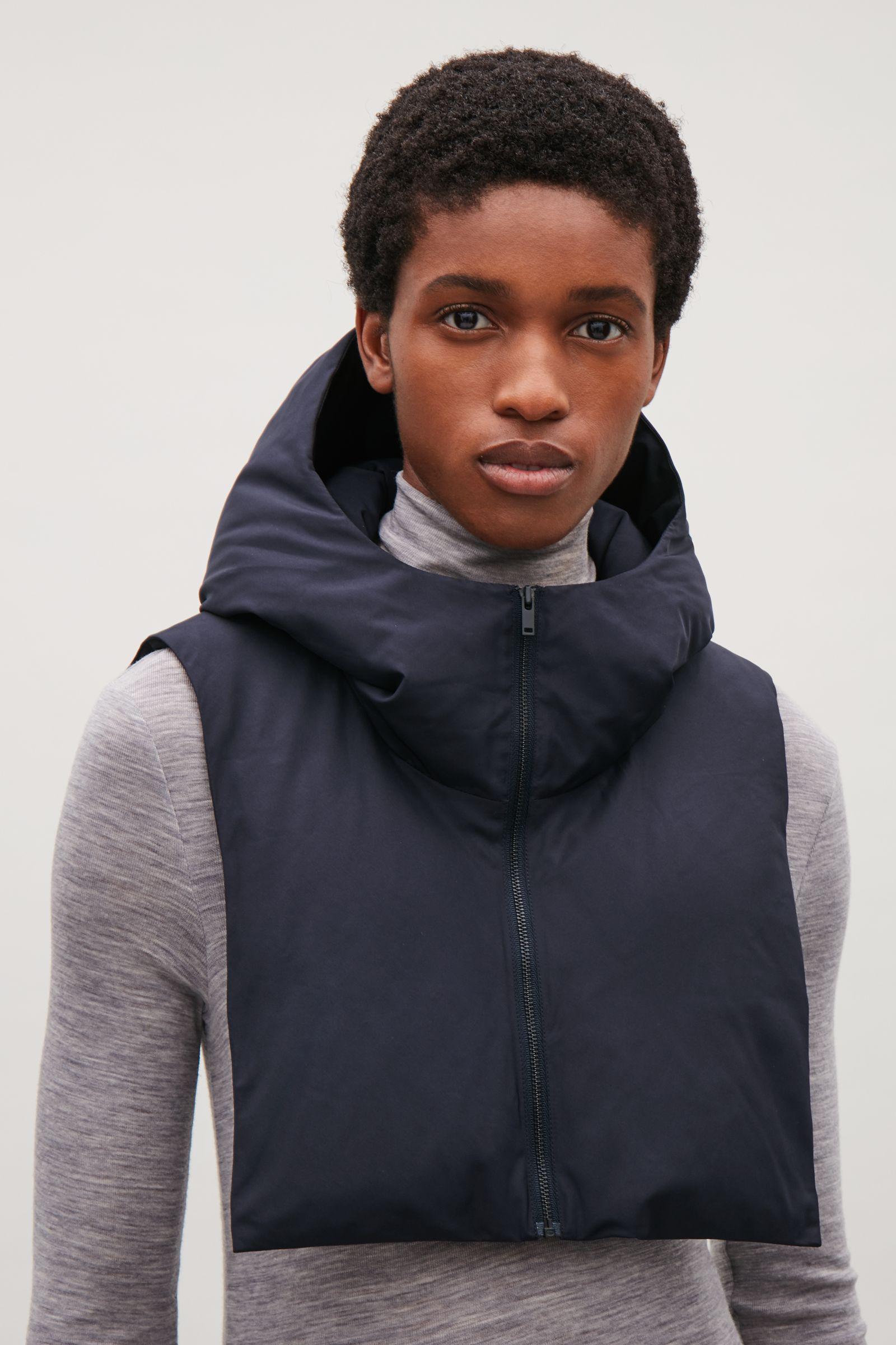 COS Synthetic Padded Hood in Blue - Lyst