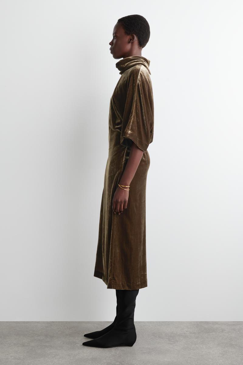 knee length dresses for ladies Austin Convertible Maxi Dress in brown| Mocha brown Oversized Maxi Dress |  Guest wedding dress main image 1