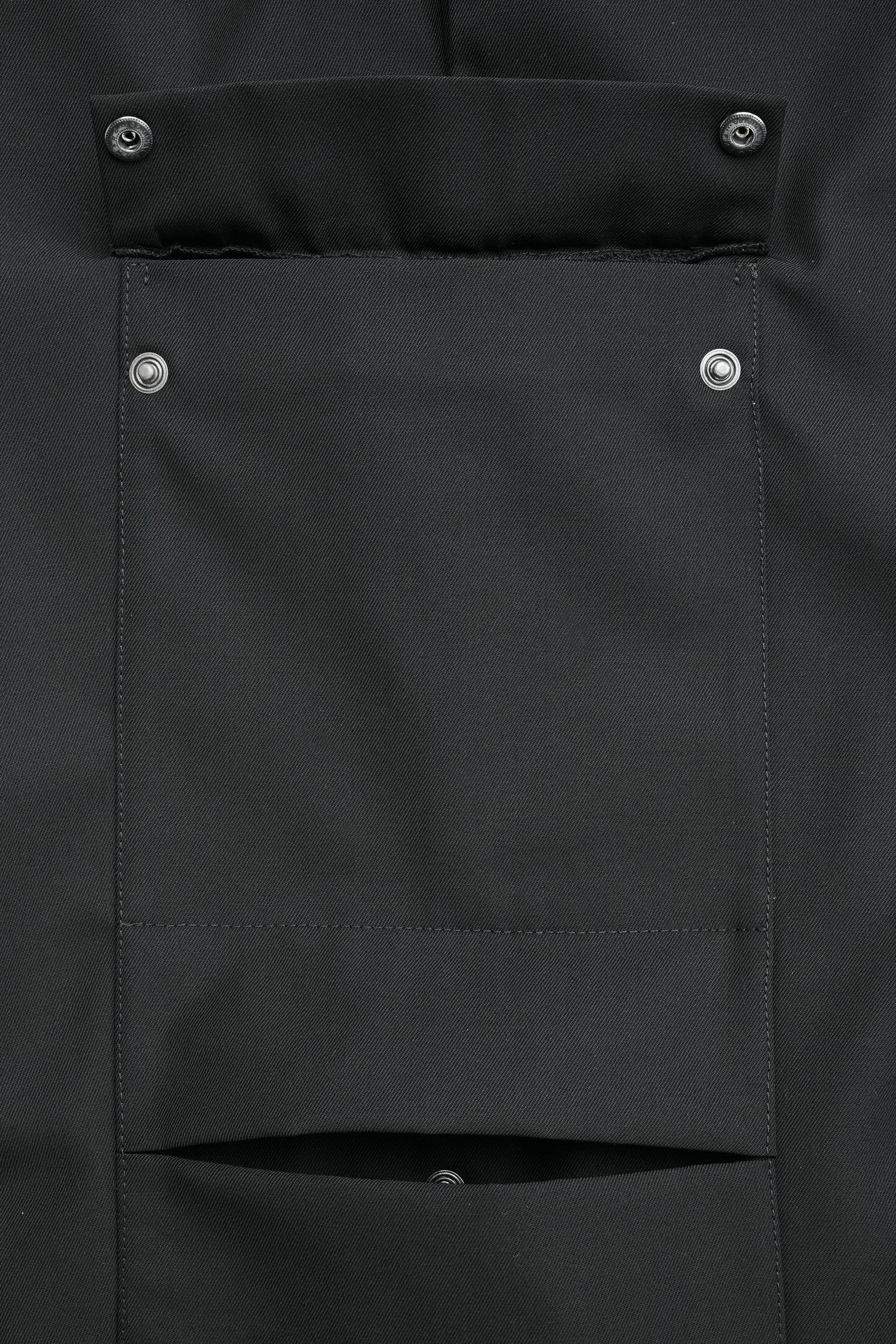 COS Wool Cargo Trousers in Black for Men - Lyst