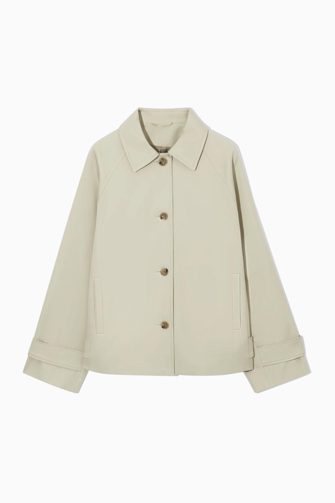 COS Minimal Short Trench Coat in Natural | Lyst