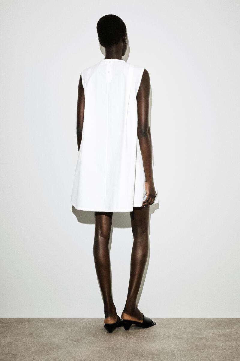 chinese dress ladies KOS LINEN DRESS WHITE