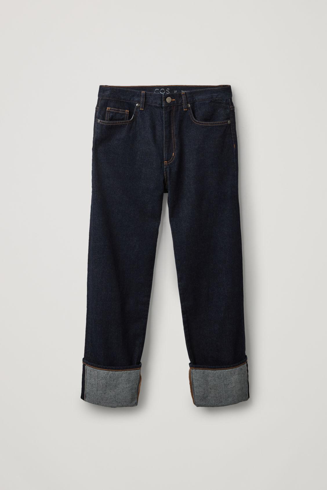 COS Organic Cotton Straight Turn-up Jeans in Blue | Lyst UK