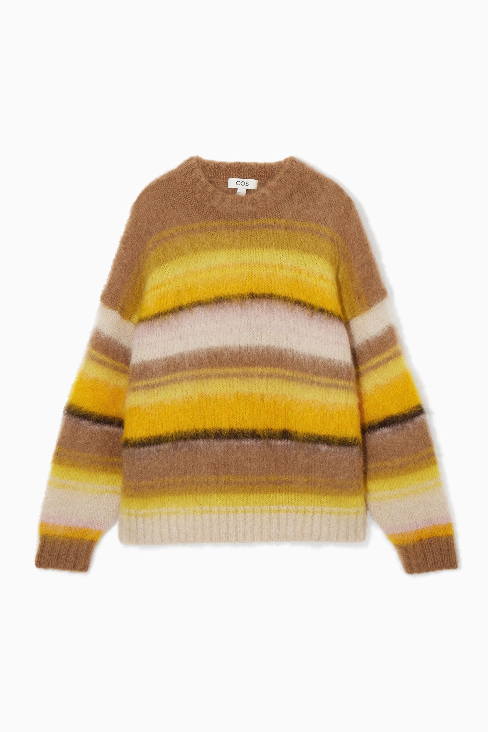 Knitwear Cos Yellow Jumper COS Mohair Crew-neck Sweater In Yellow