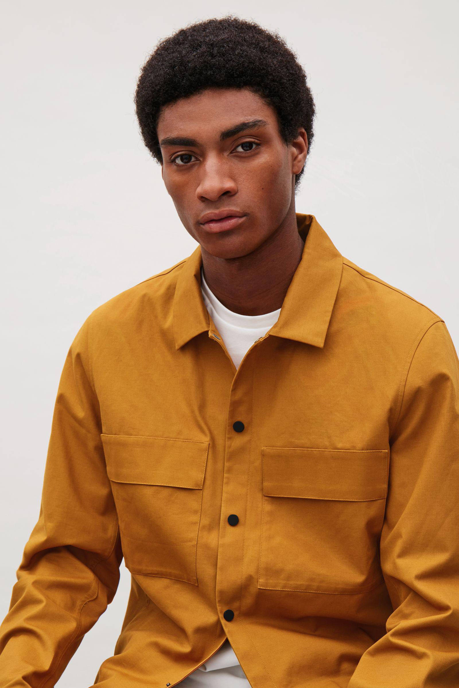 cos button up shirt jacket