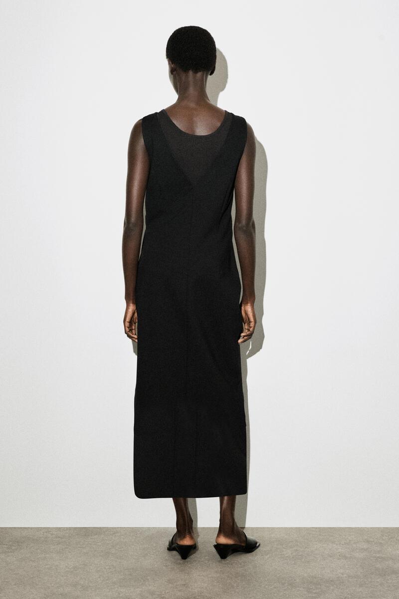 white christmas dresses Women's Black Cotton Maxi Dress main image 0