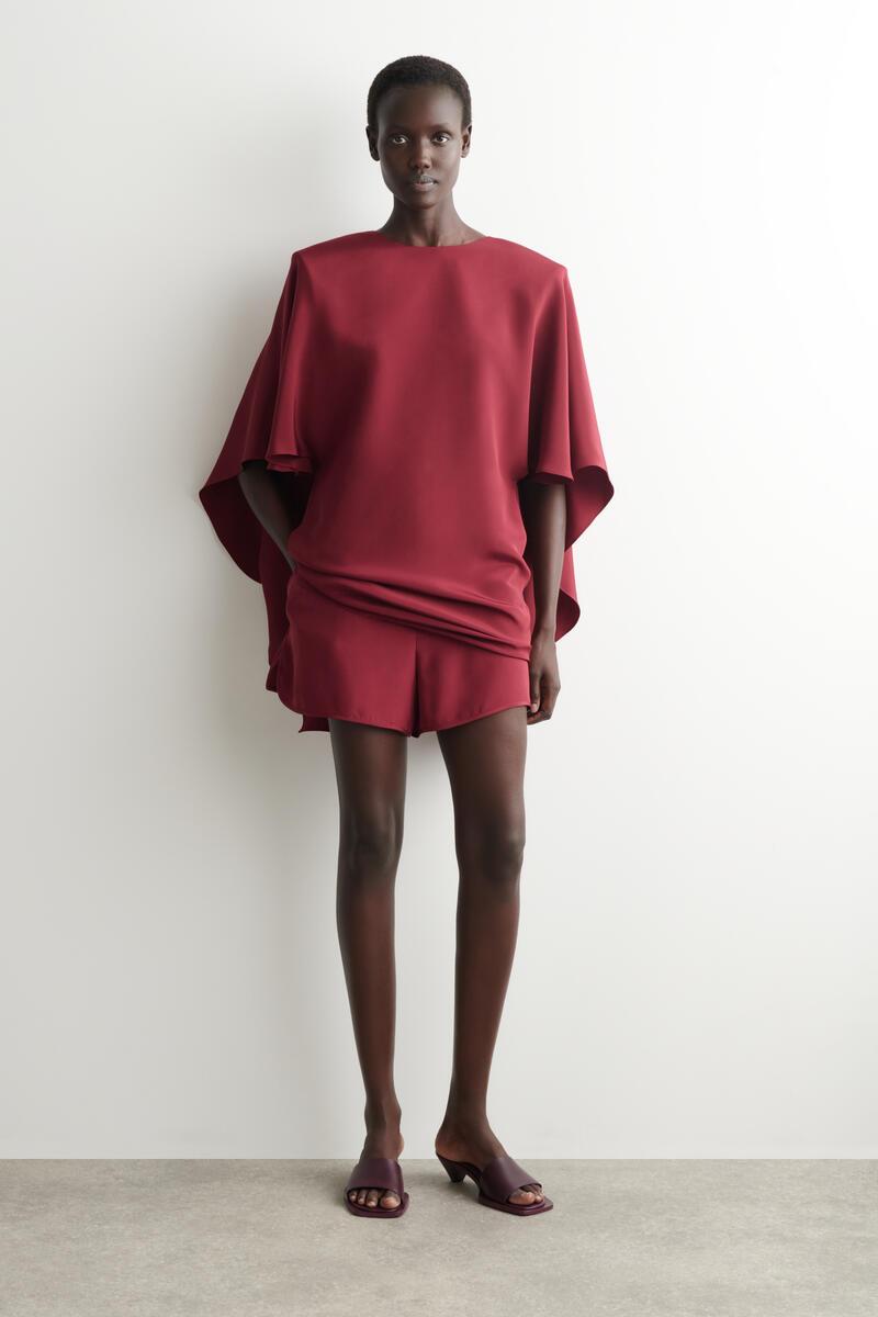 knee length dresses for ladies Part Two AylaPW Linen Dress Poppy Red
