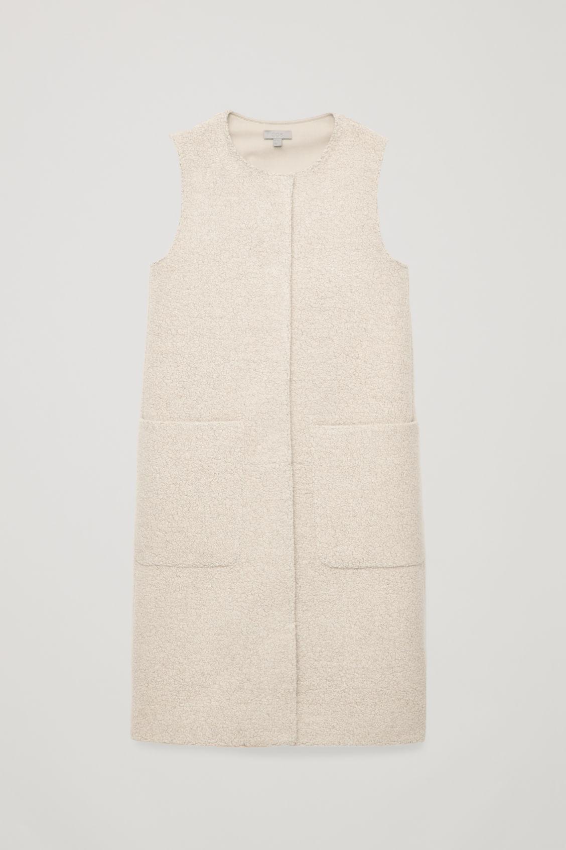 beige long gilet