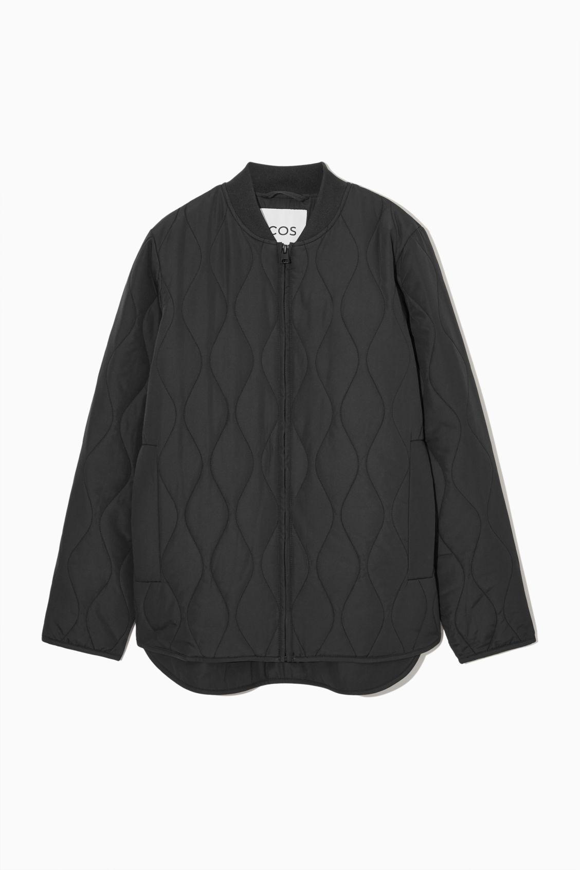 COS Synthetic Quilted Liner Jacket in Black | Lyst