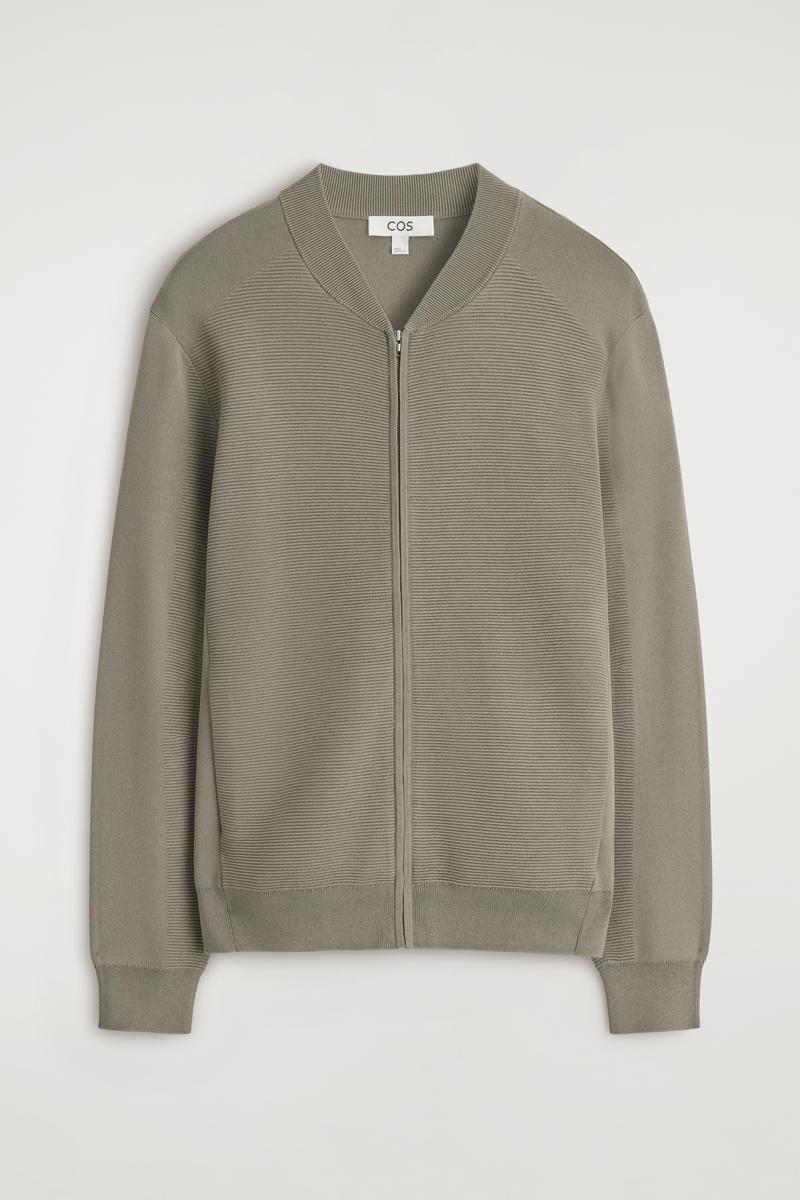 cos-Gray-Textured-Knitted-