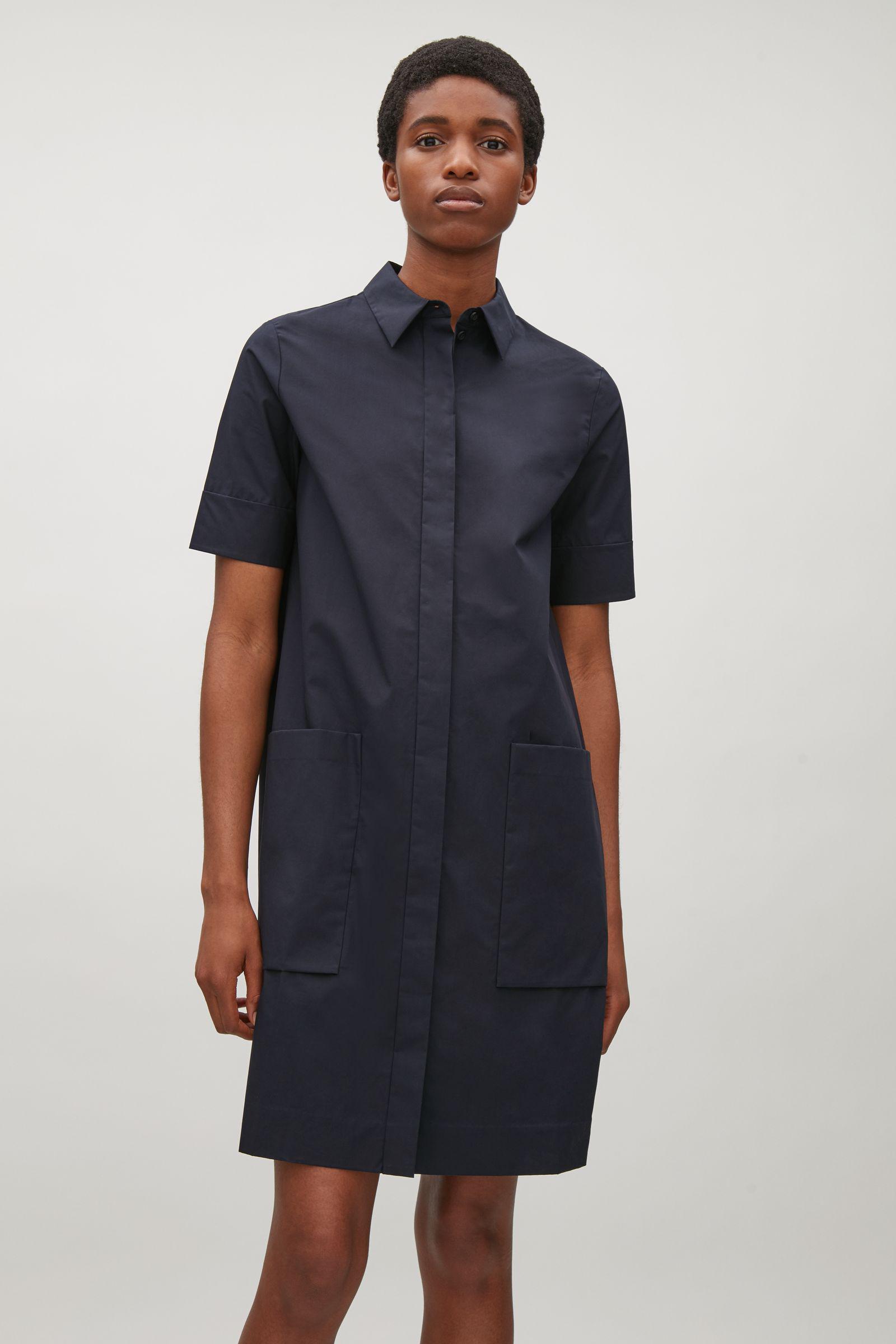 COS Cotton Shirt Dress With Pockets in ...