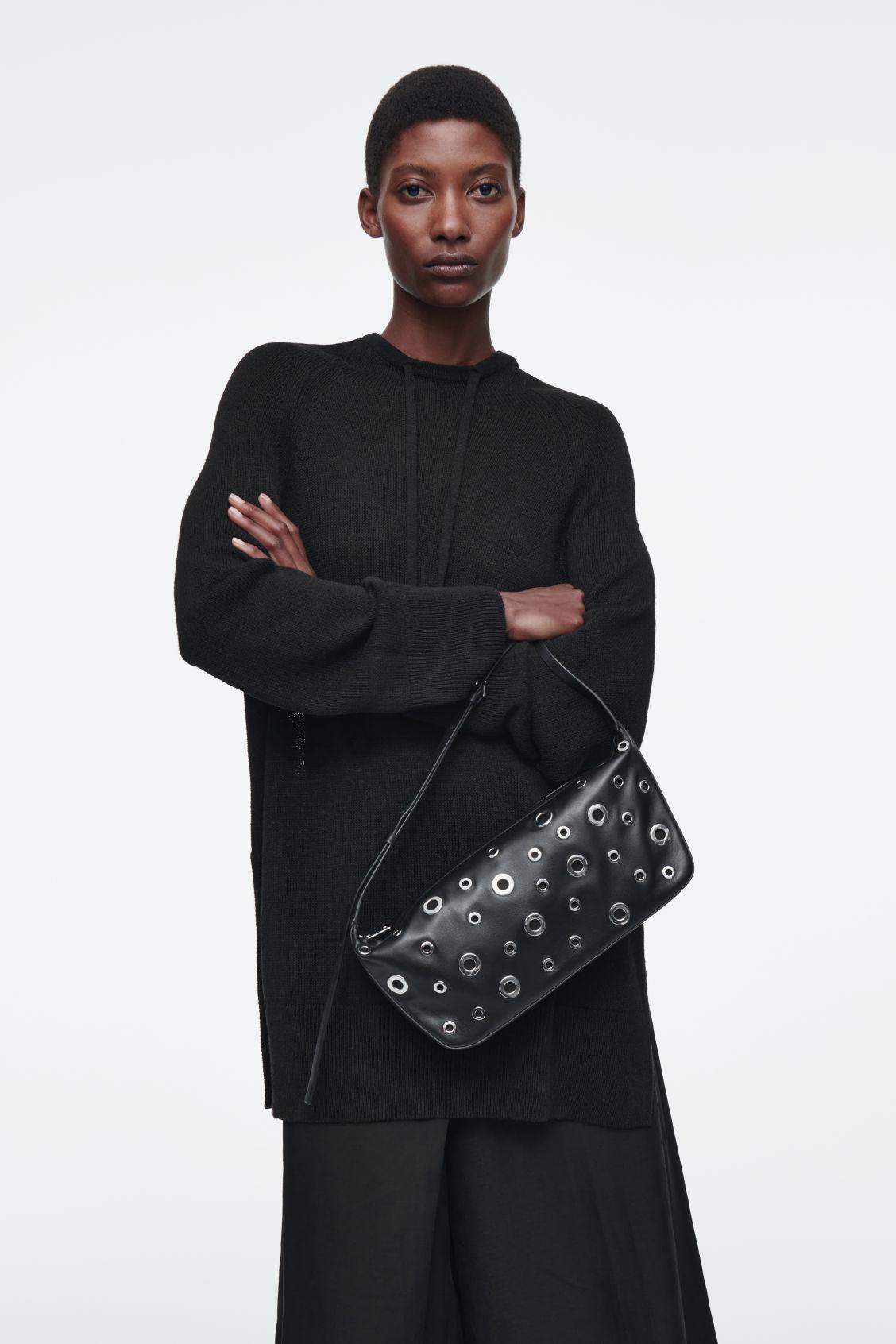COS Valley Eyelet Shoulder Bag - Leather in White | Lyst
