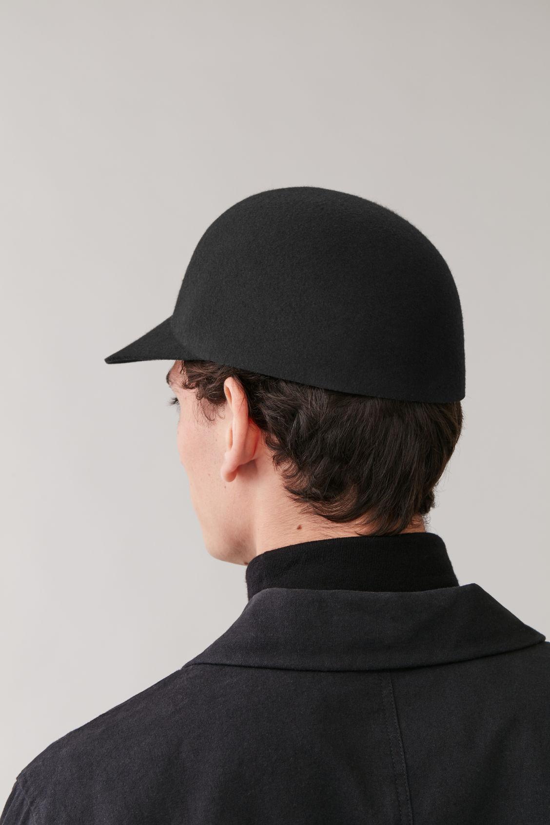 COS Shaped Felt Hat in Black for Men | Lyst
