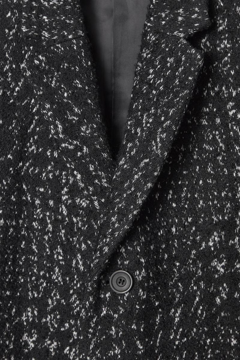 COS Houndstooth Bouclé Overcoat in Gray for Men | Lyst