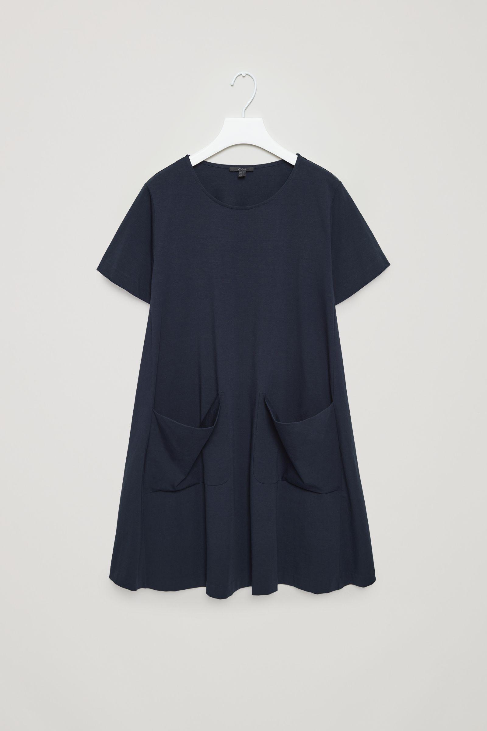 COS A-line Jersey Dress in Blue | Lyst