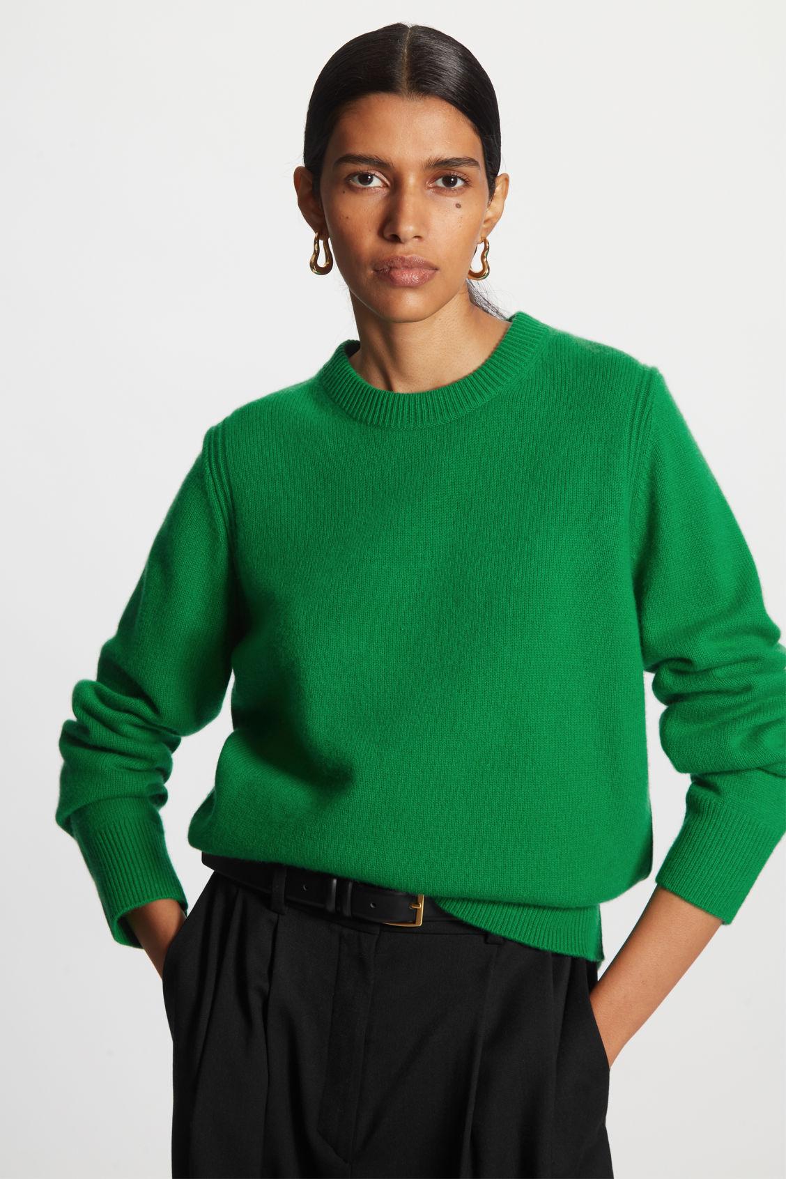 COS Pure Cashmere Jumper in Green | Lyst