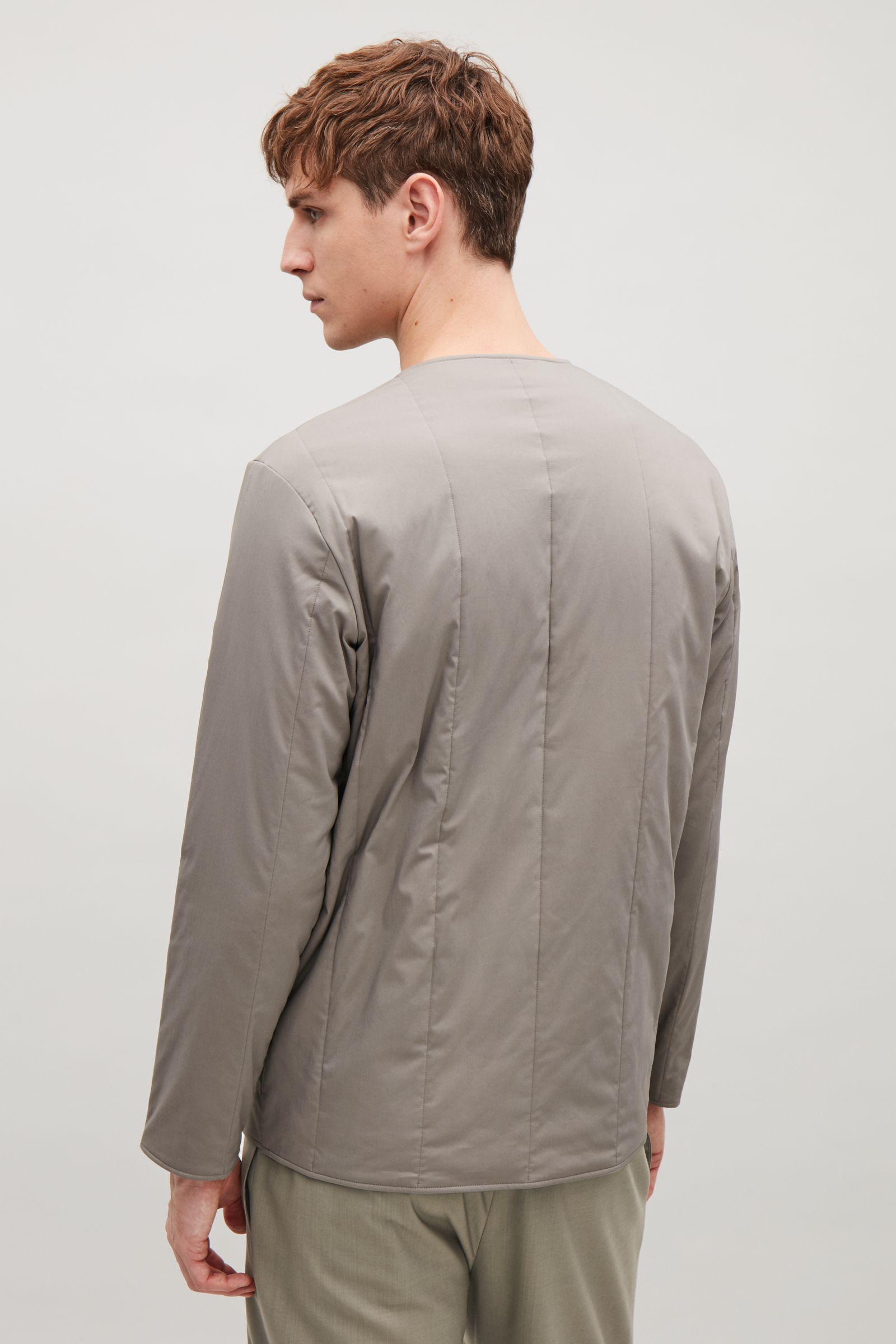 COS Cotton Padded V-neck Jacket for Men - Lyst