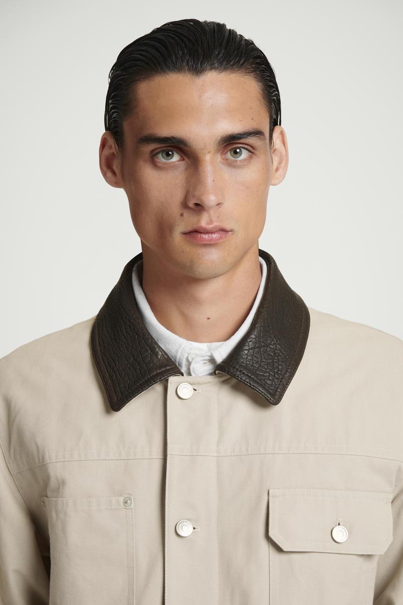 COS Leather-collar Field Jacket in Natural for Men | Lyst