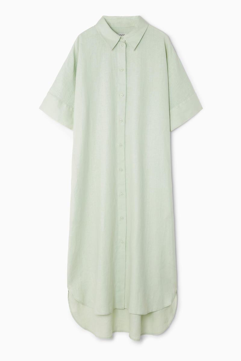 oversize midi shirt dress Lunavia  Women's Oversized Oversized fit Midi Shirt Green Oversized Shirt