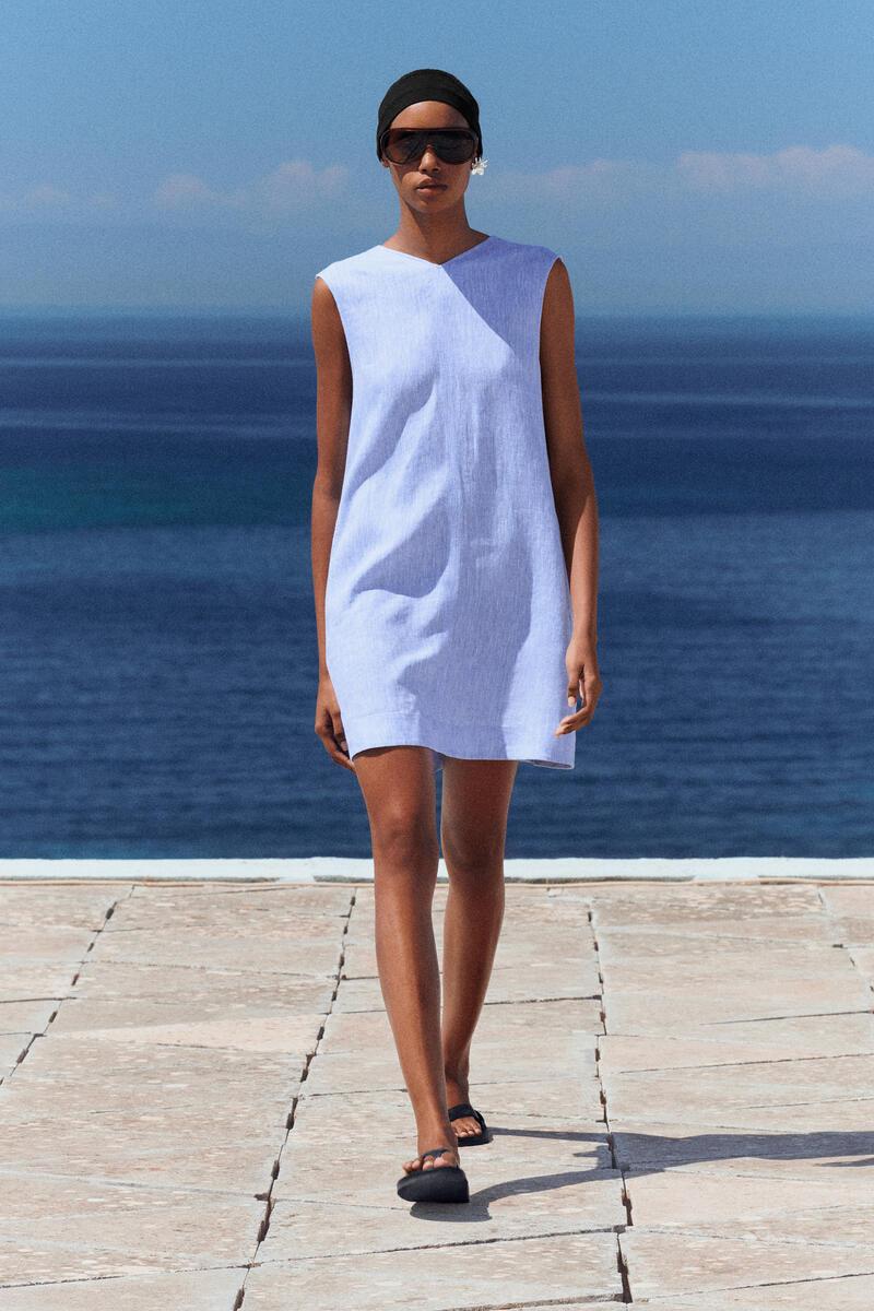 off shoulder white linen dress Ayana Open Back Mini Dress in Off White Linen , Cut Out