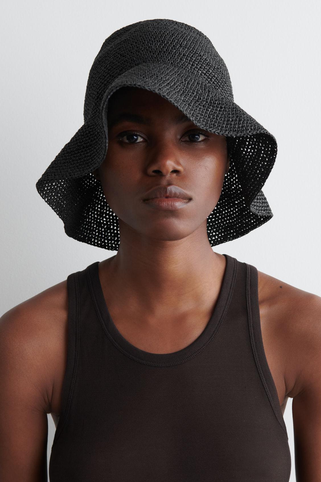 COS Straw Bucket Hat in Black | Lyst display picture 2