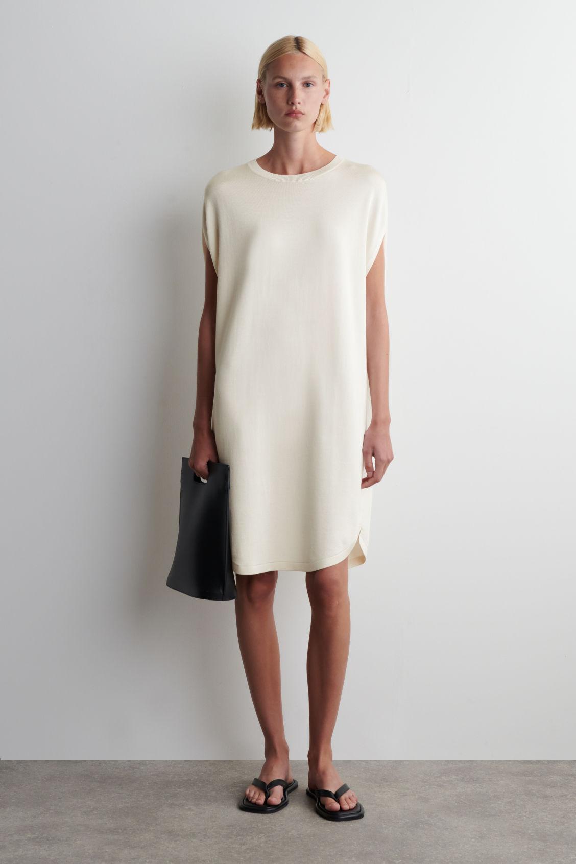 cos white knit dress COS Knitted Midi Dress