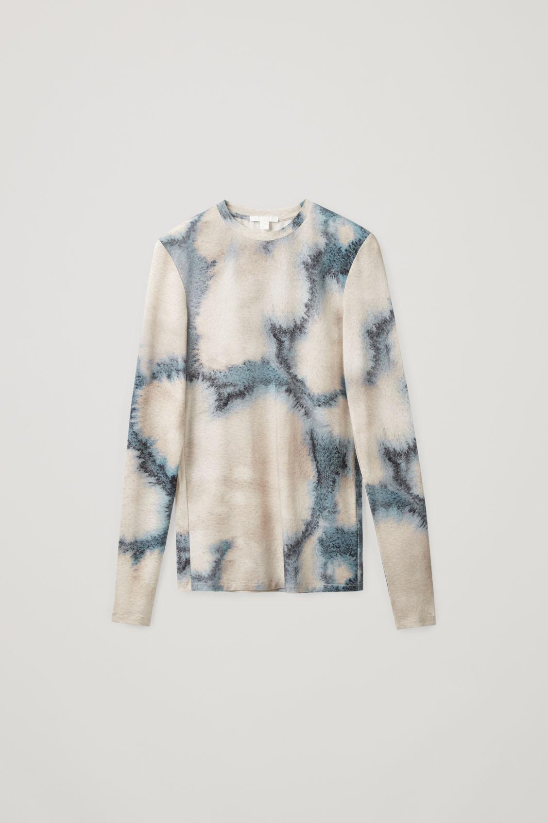 COS Tie-dye Long-sleeve Top in Black | Lyst