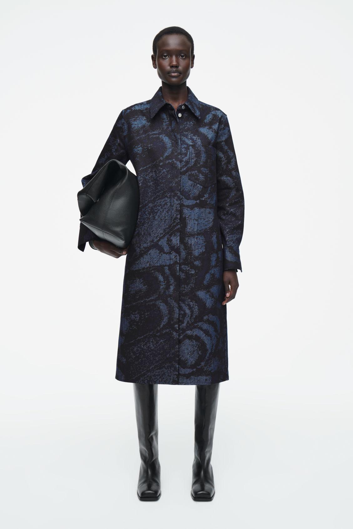 rounded denim shirt dress cos DENIM MIDI SHIRT DRESS