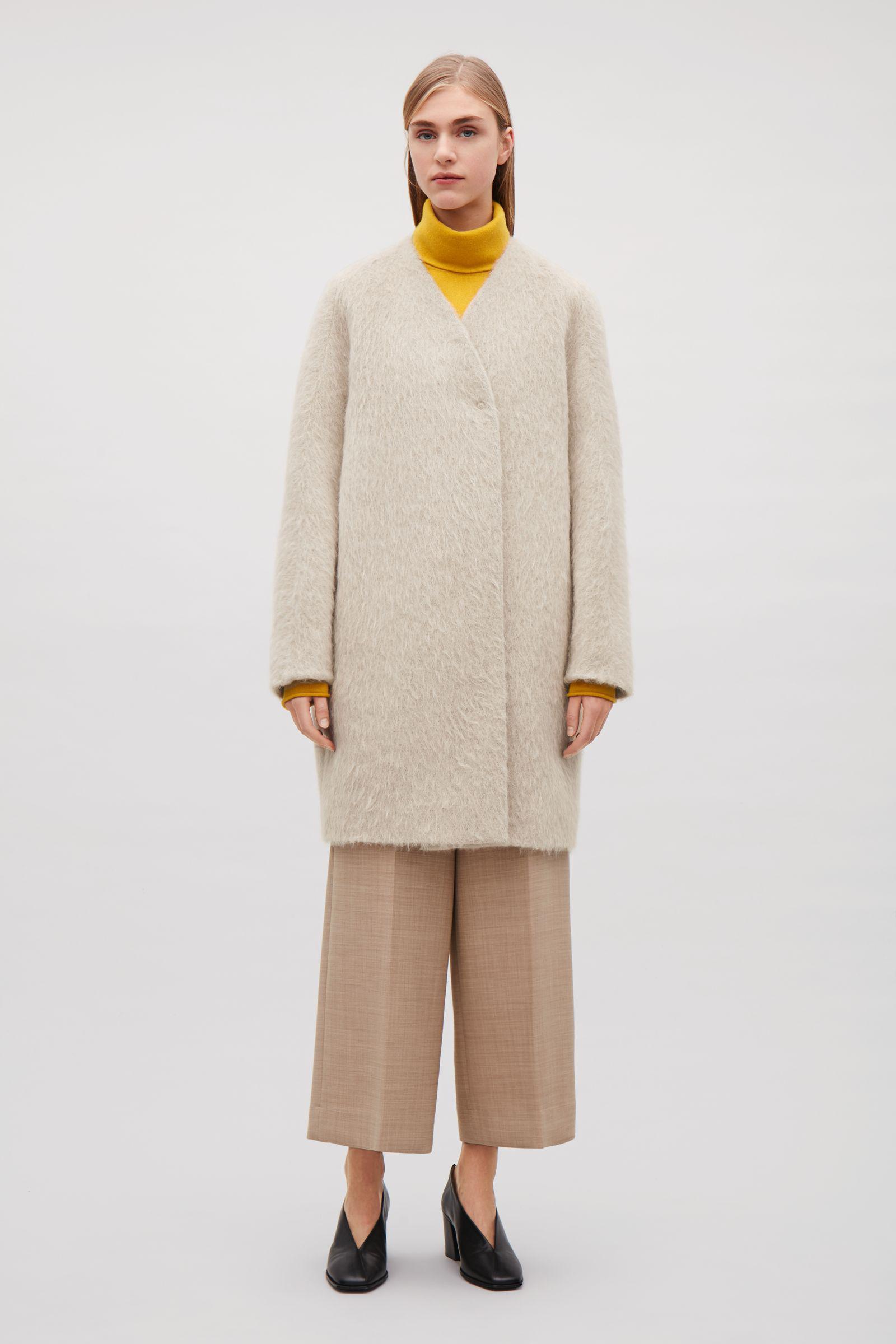beige cocoon coat