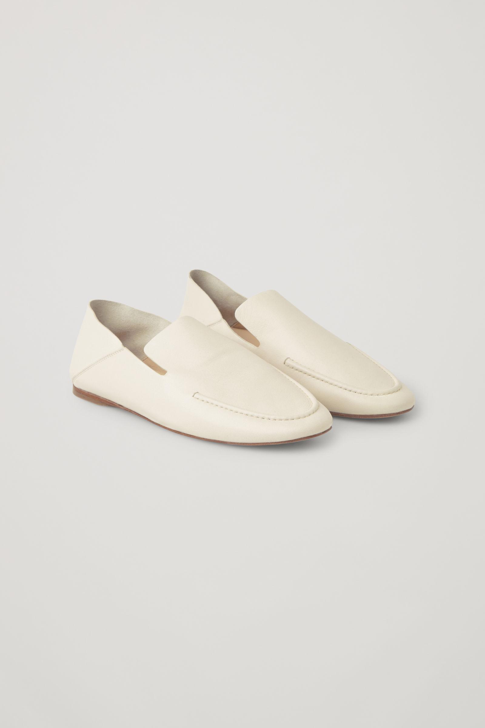 COS Leather Loafers in White | Lyst UK