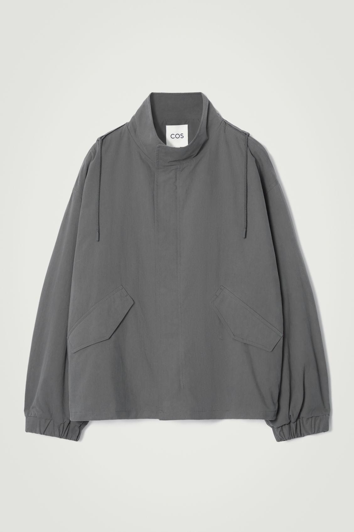 ジャケット・アウター <COS> BLACK / GREY JACKET COS Hooded Bomber Jacket in GREY | endource