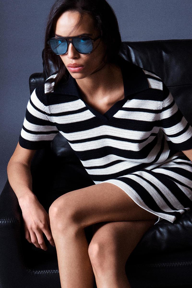 rib knit cut out dress Contrast Rib Cut Out Dress main image 1