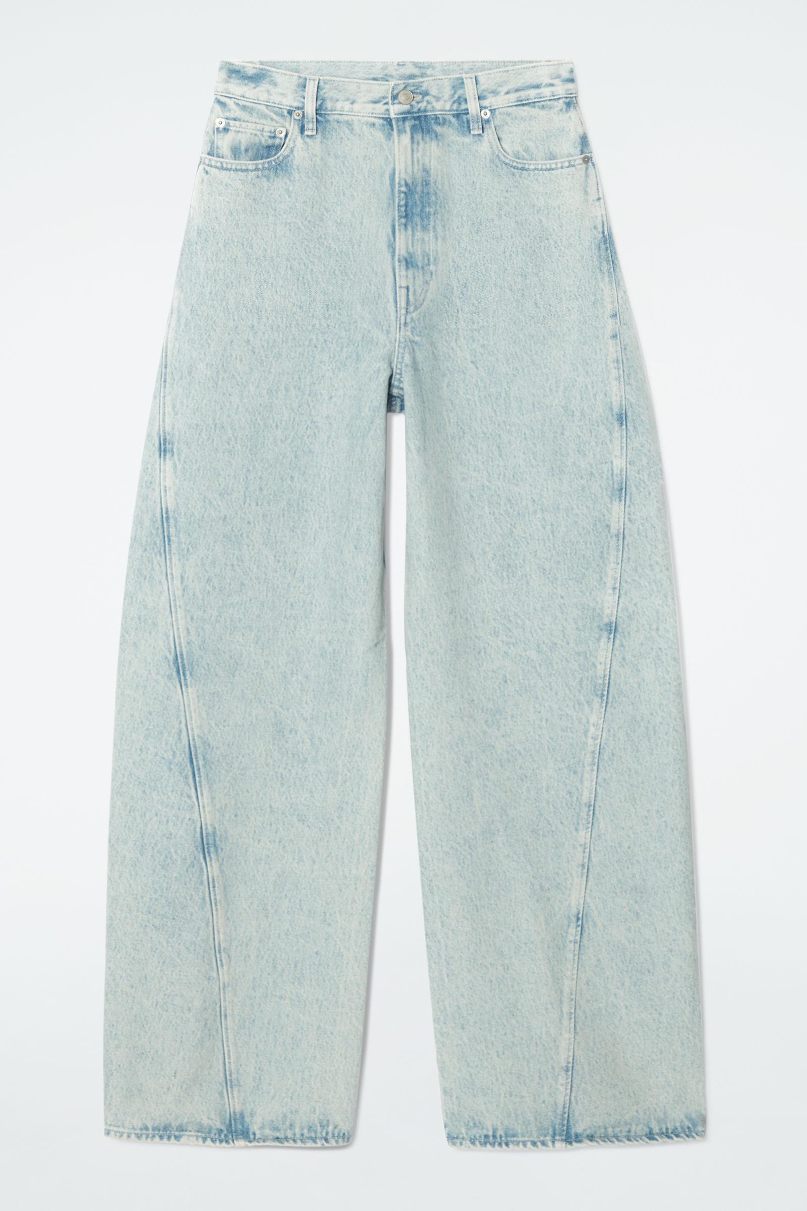 Wide Leg Jeans Barrel Jeans Cos COS Baggy Wide Fit Barrel Fits At