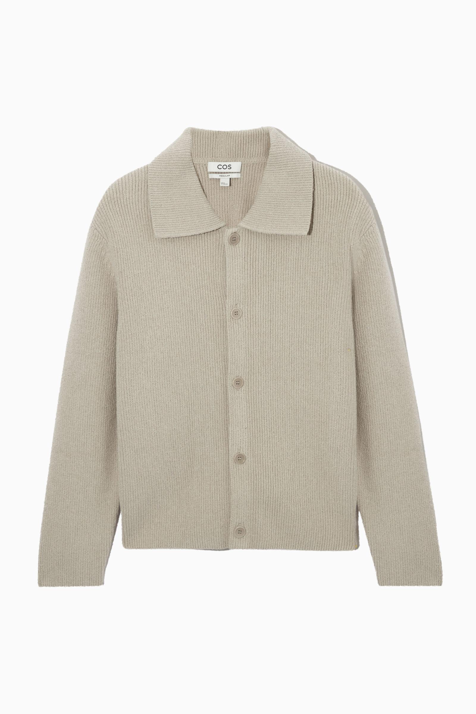COS Bouclé-knit Cardigan in White for Men | Lyst UK
