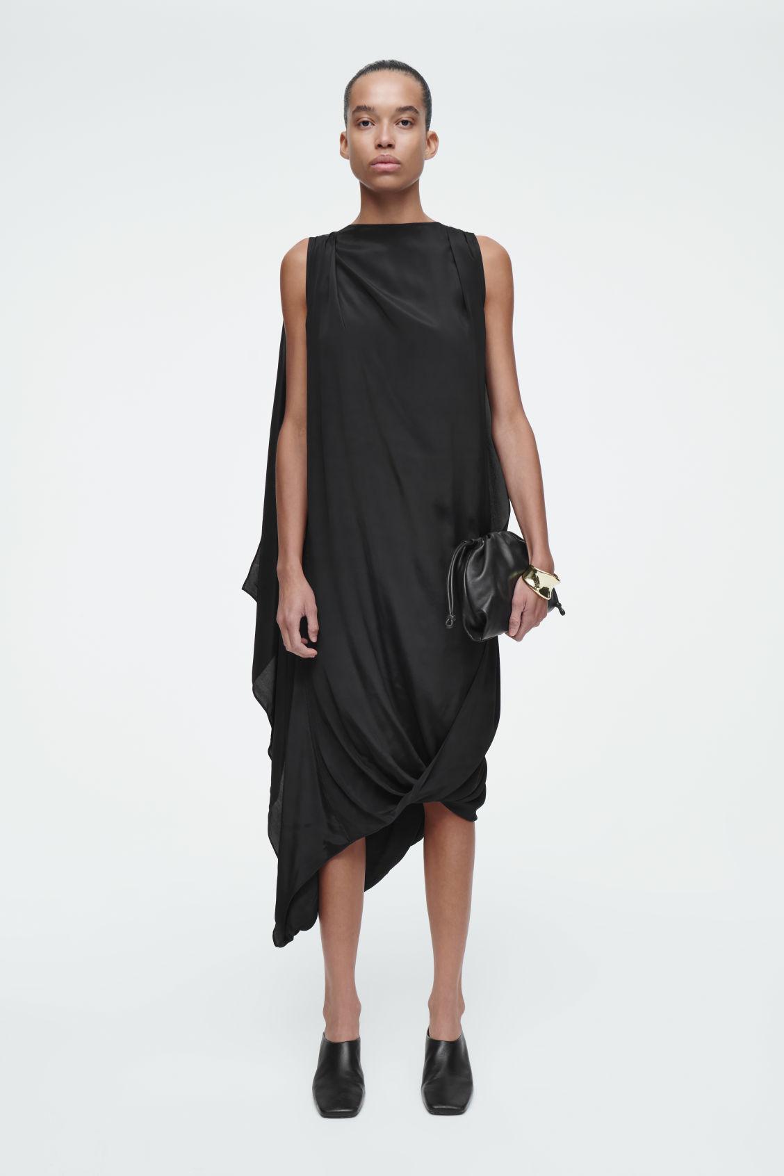 classic midi dress with sleeves Vintage Diamond Print Midi Dress S