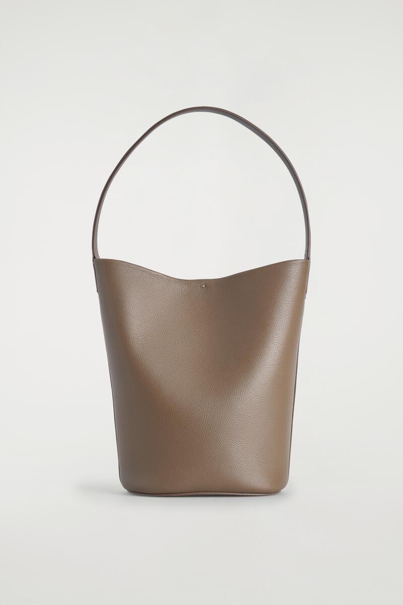 ショルダーバッグ cos MINI LEATHER TOTE LEATHER MINI SHOULDER BAG レザー製ミニショルダーバッグ ブラック