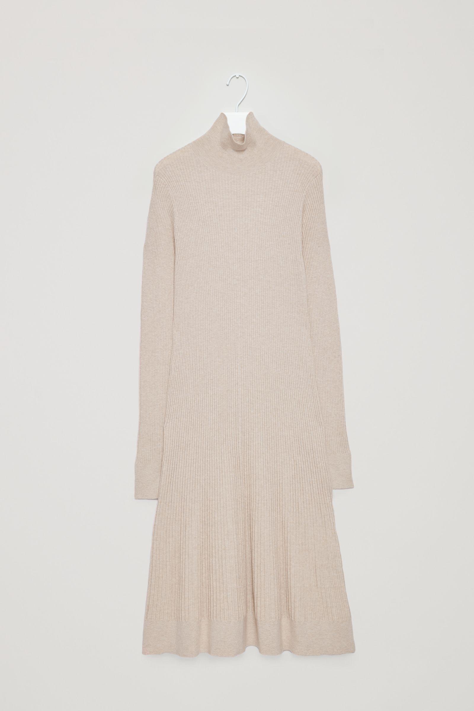 strapless open back dress Black Ribbed Knit Wool Blend Short Sweater Dress
