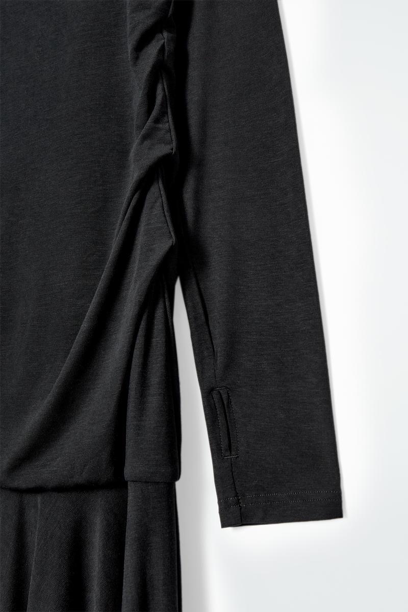 COS Dropped-Waist Jersey Maxi Dress in Black | Lyst UK