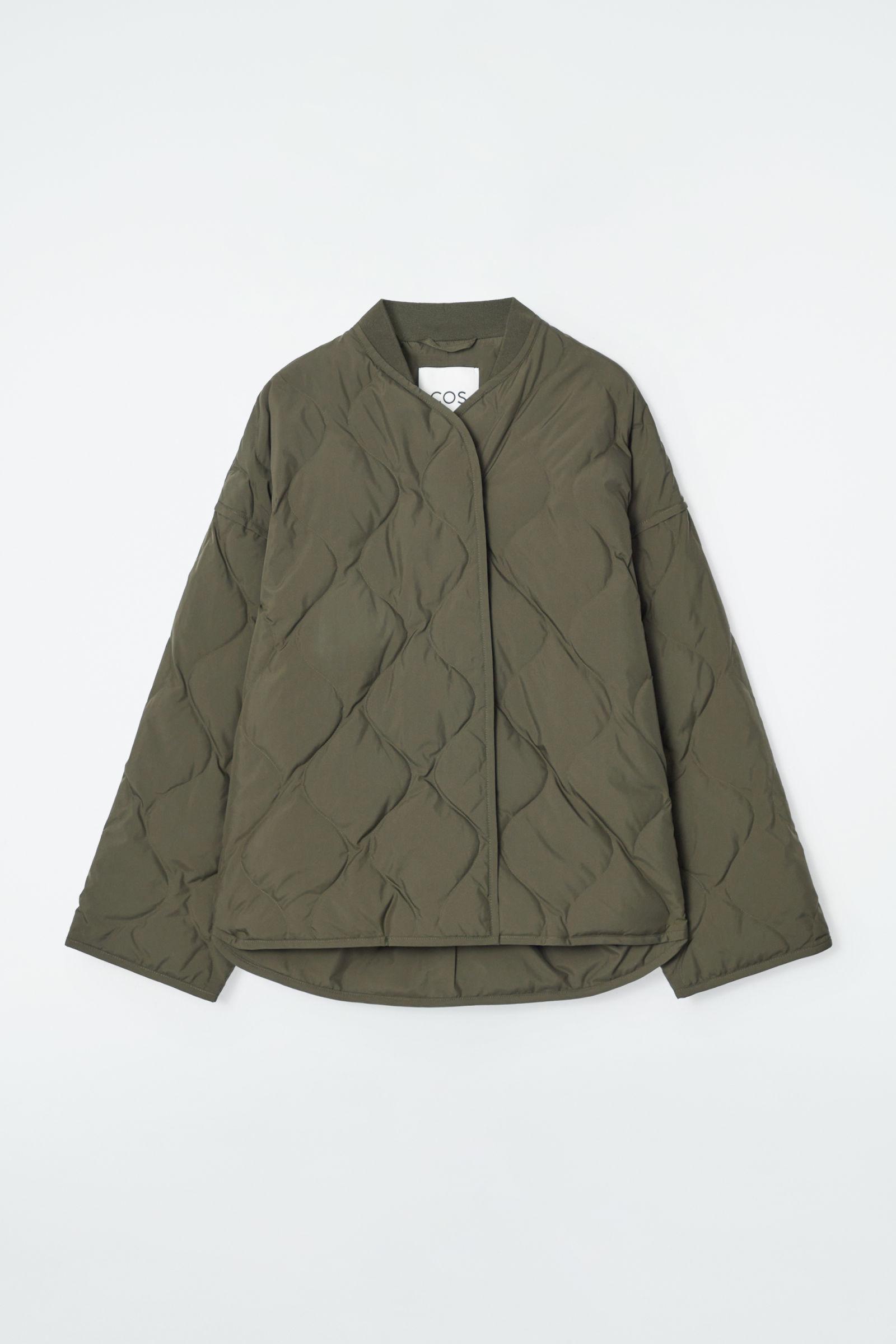 COS Oversized Quilted Jacket in Green Lyst UK