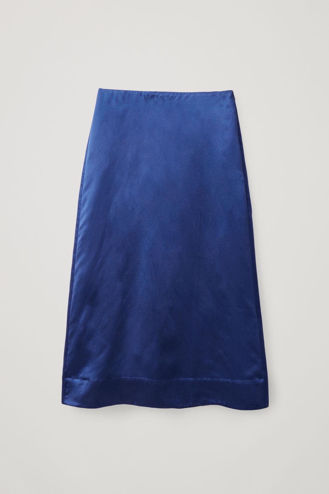 COS Mulberry Silk-mix A-line Skirt in 