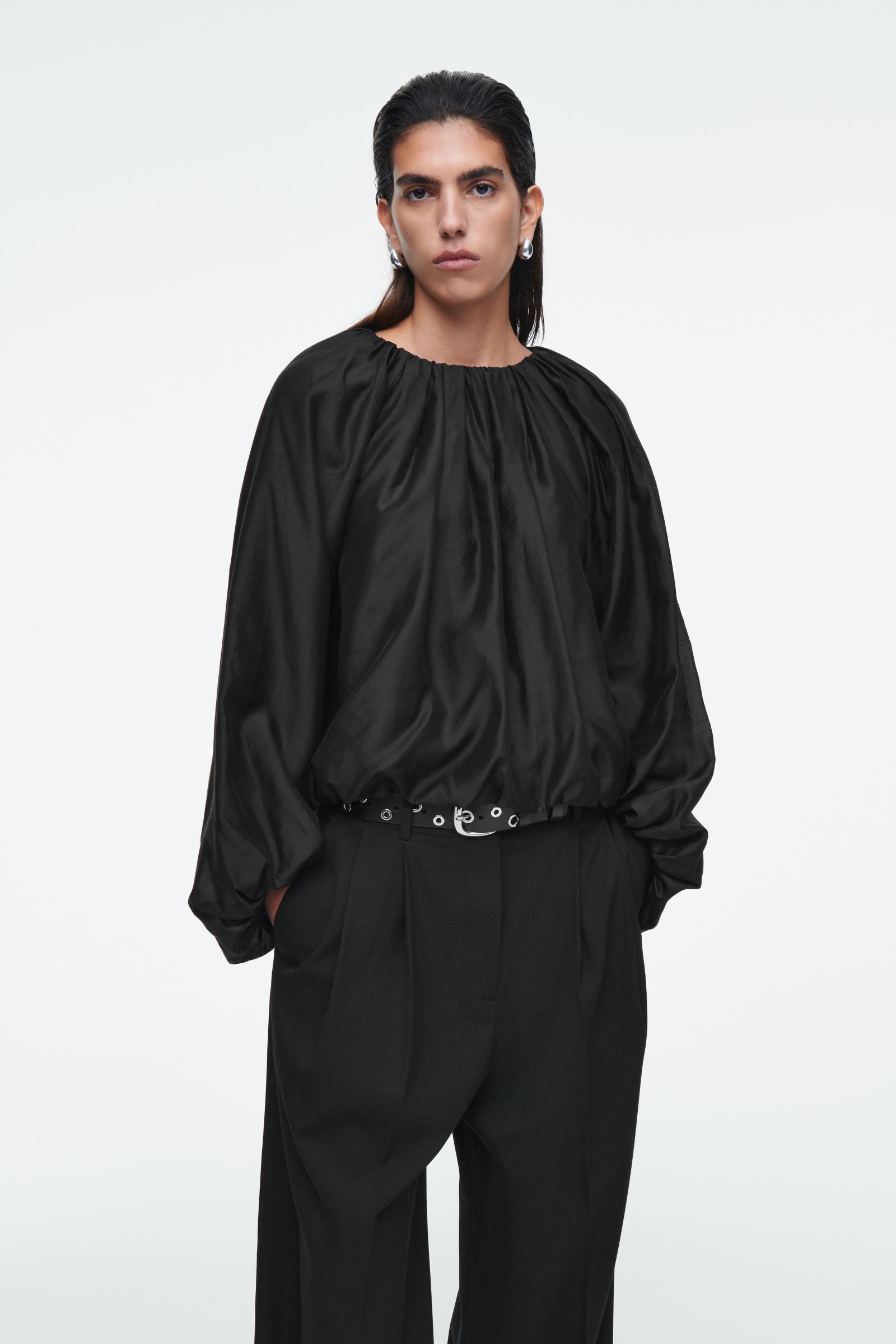 COS Parachute Blouse in Black | Lyst UK