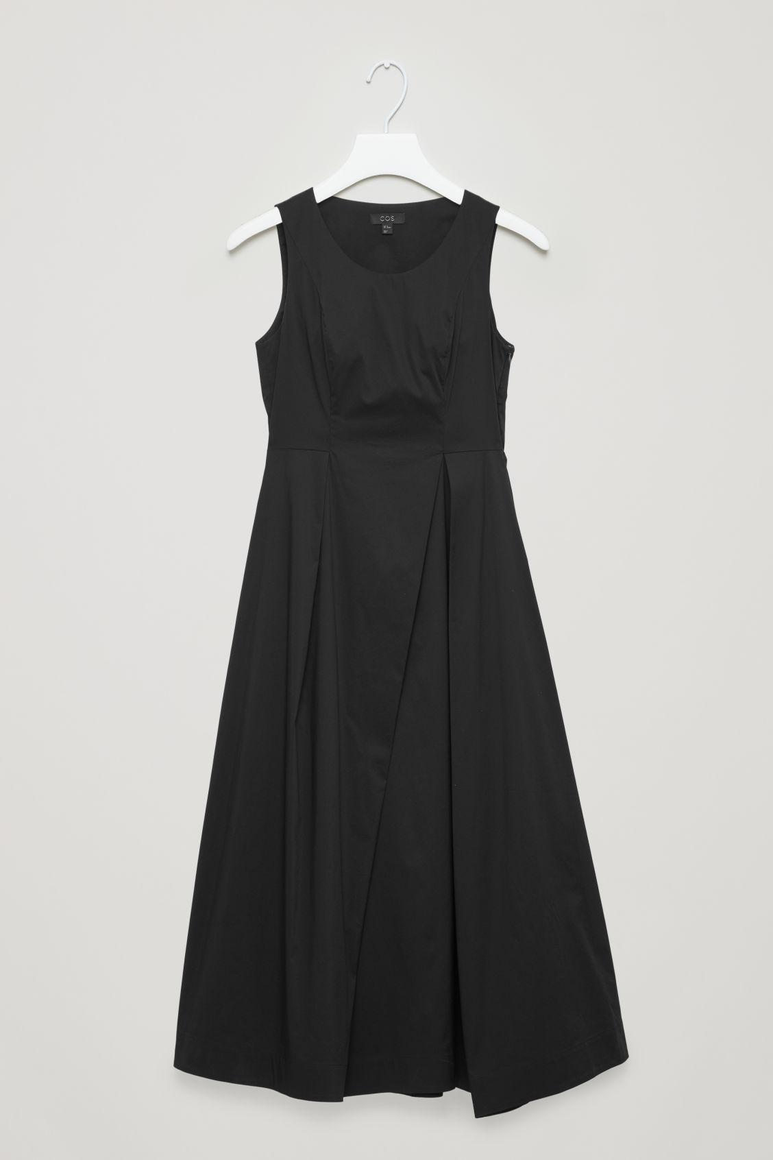 COS Flared Sleeveless Dress in Black | Lyst