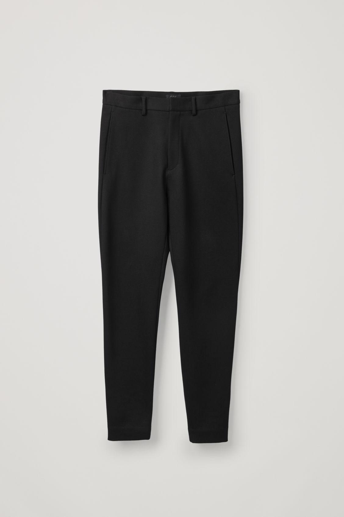 COS Zip-cuff Jersey Trousers in Black for Men - Lyst