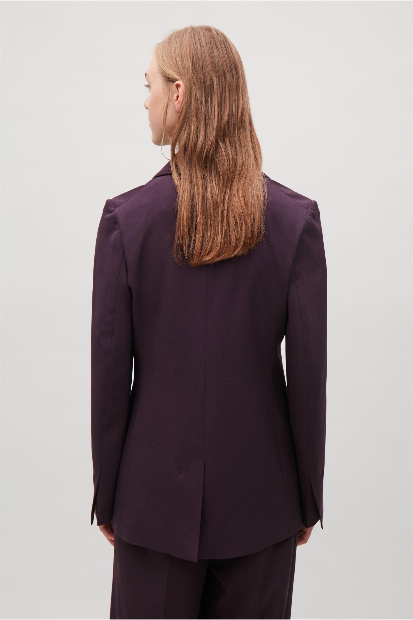 burgundy wool blazer