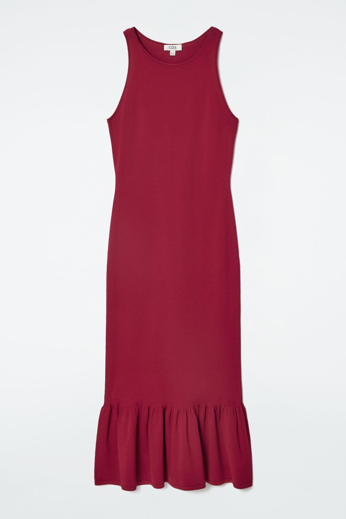 cos ruffled cotton midi dress COS Ruffled Midi Dress