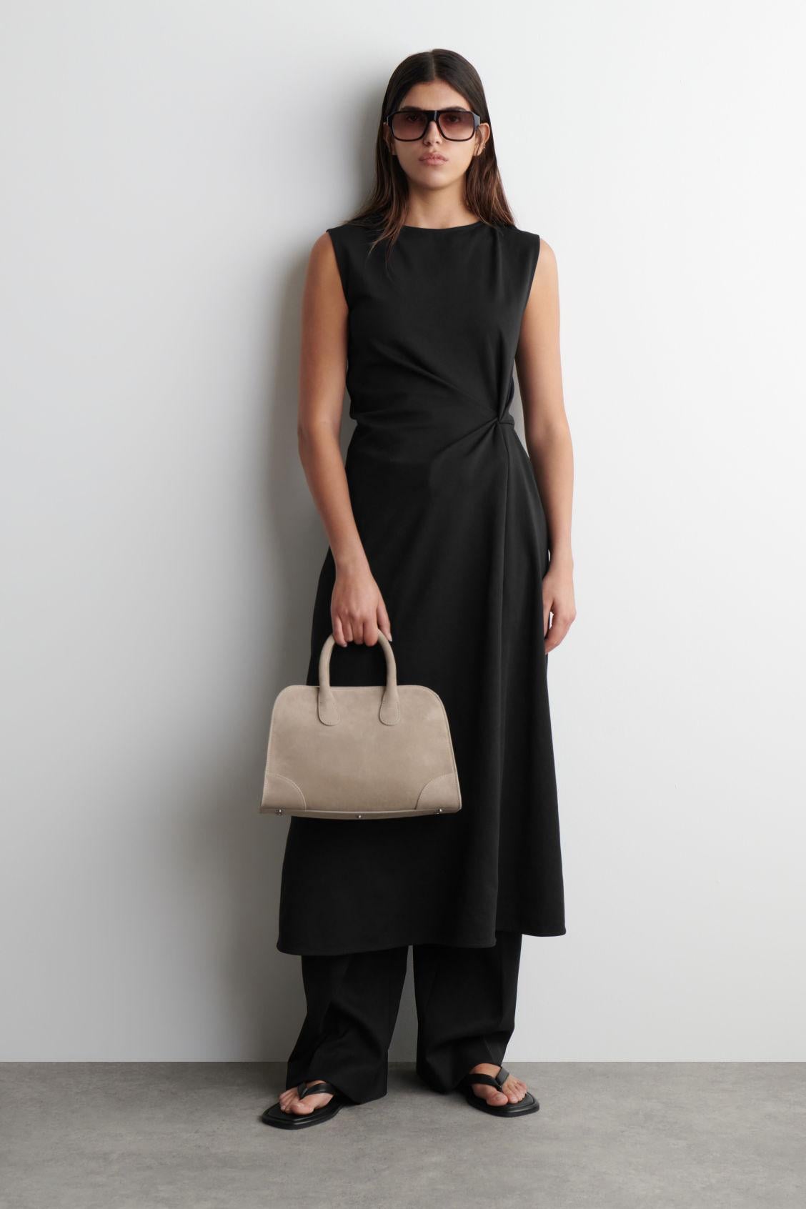 COS Mini Studio Bowling Bag - Suede in Natural | Lyst