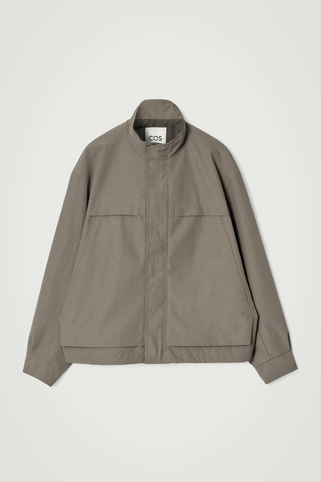 COS ツイルユーティリティボンバージャケット COS Twill Utility Bomber Jacket in Natural for Men | Lyst