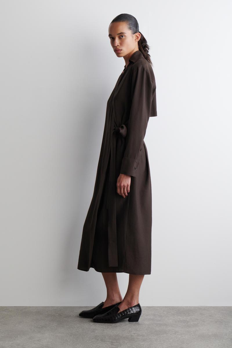 cos gathered a line wrap dress COS Gathered A Line Wrap Dress S (4-6)