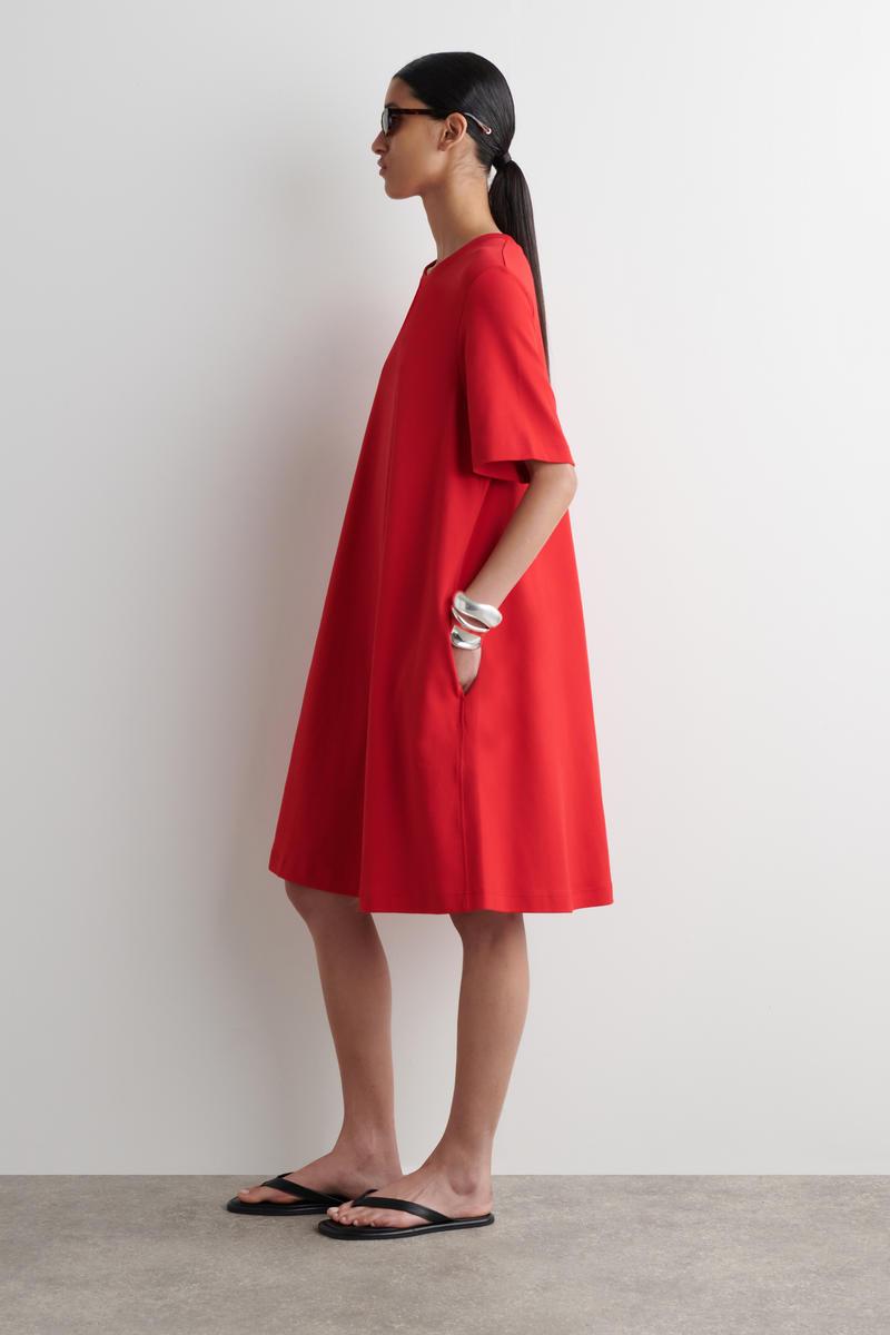 COS A-Line Mini T-Shirt Dress in Red